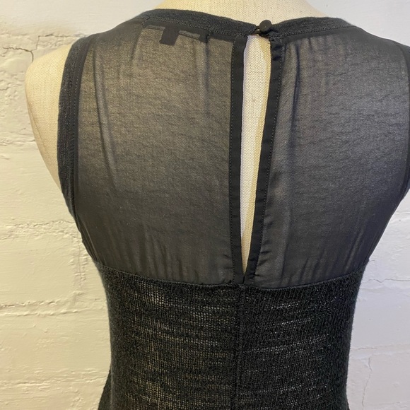 Sanctuary Black Knit Sleeveless Top w Mesh Back w Button Closure. Size S - Picture 9 of 12